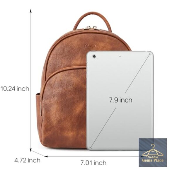 Mini Vegan Leather Backpack Purse Adjustable Straps Travel Shoulder Bag